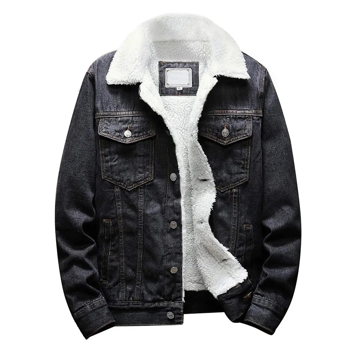 Men's Fleece Lined Denim Jacket — Warm Winter Trucker Jacket