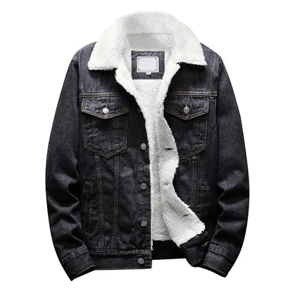 Men's Fleece Lined Denim Jacket — Warm Winter Trucker Jacket