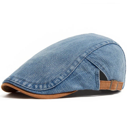 Classic Denim Flat Cap