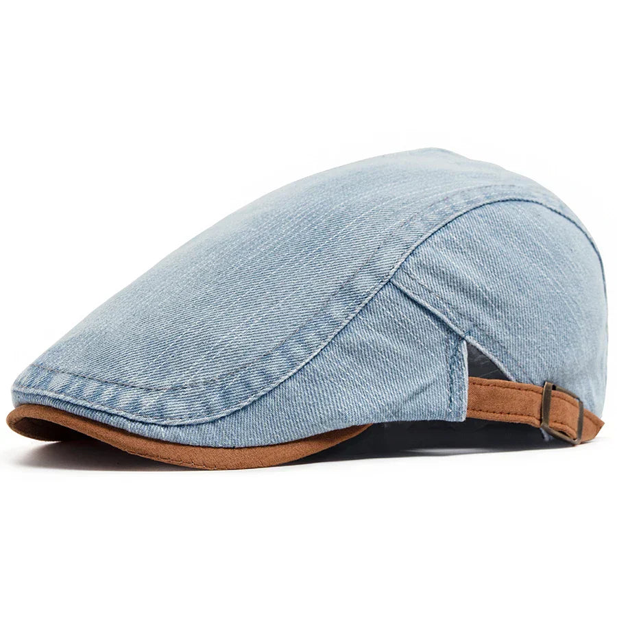 Classic Denim Flat Cap
