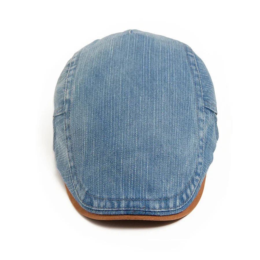 Classic Denim Flat Cap