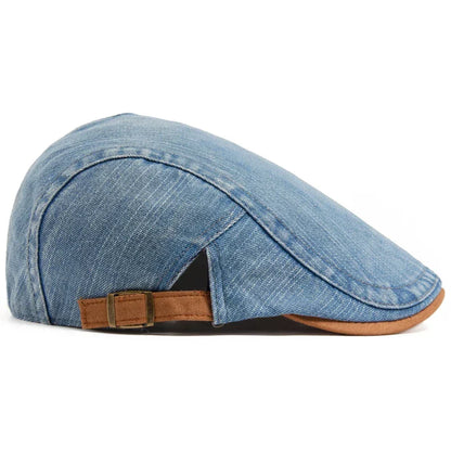 Classic Denim Flat Cap