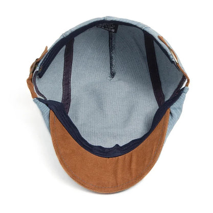 Classic Denim Flat Cap