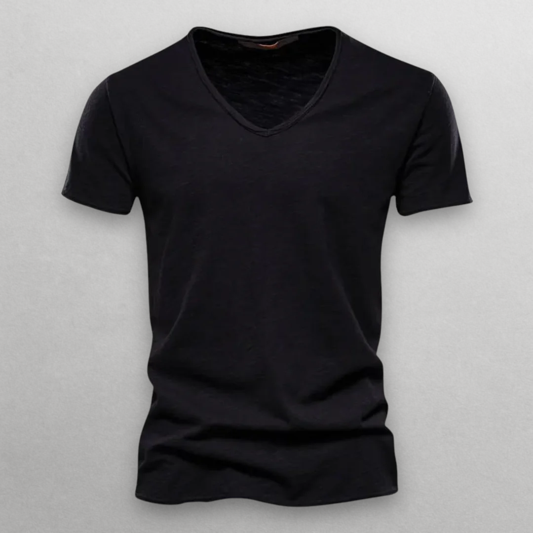 Shinari V-neck Cotton T-Shirt