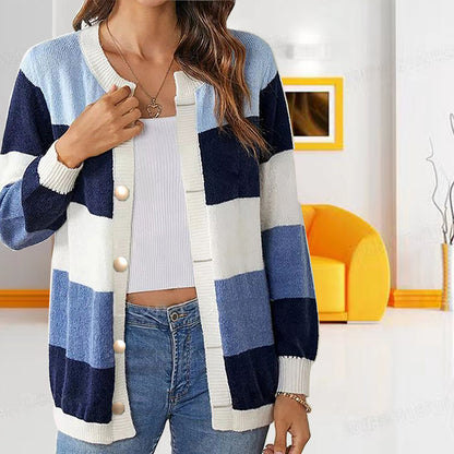 Hazel Geometric-Knit Cardigan