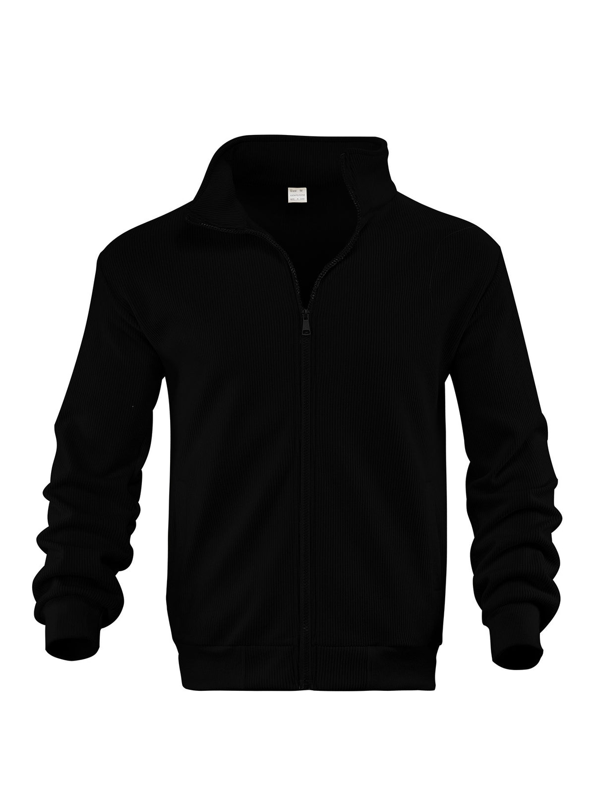 Harrogate Corduroy Funnel-Neck Zip Sweater