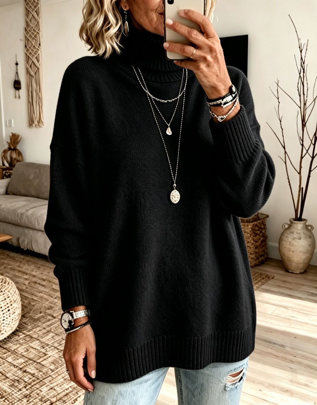 Ambleside Oversized Roll-Neck Jumper