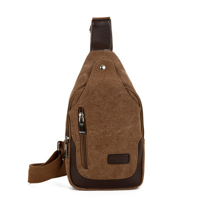 Retro Canvas Chest Bag for Men