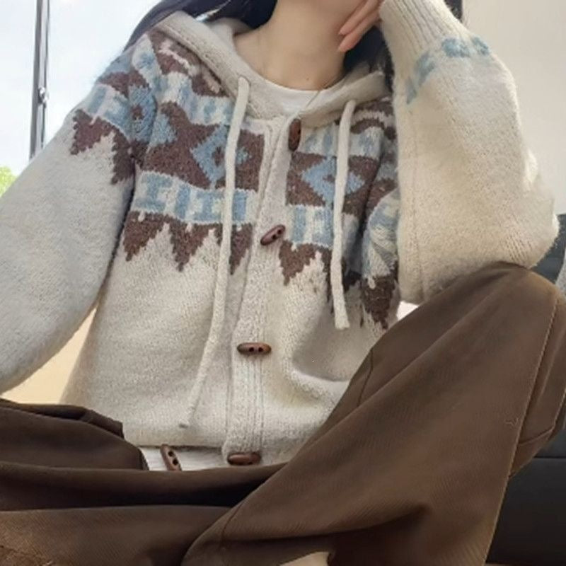 Keswick Fair Isle Hooded Cardigan
