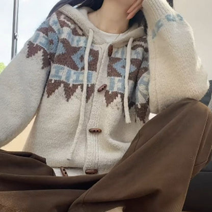 Keswick Fair Isle Hooded Cardigan