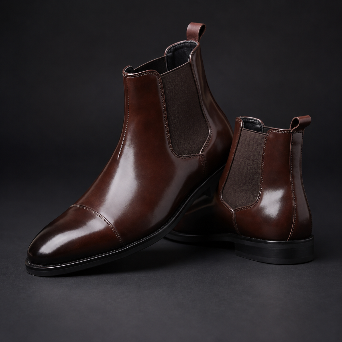 Calvino Leather Chelsea Boots