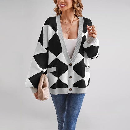 Sienna Diamond-Knit Cardigan