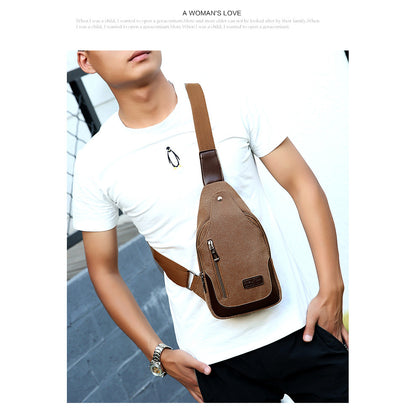 Retro Canvas Chest Bag for Men