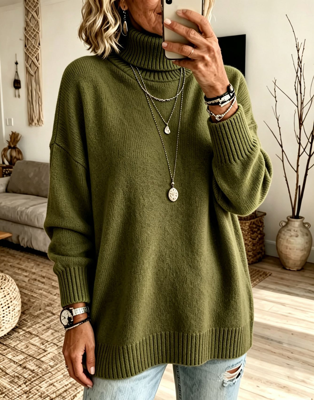 Ambleside Oversized Roll-Neck Jumper