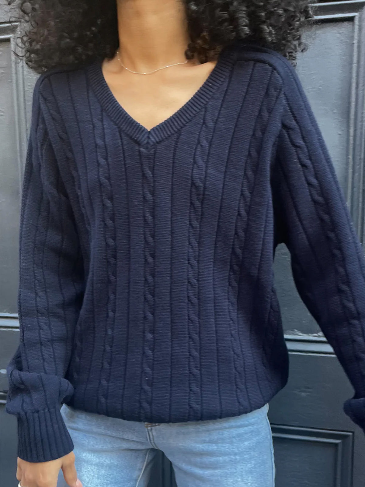 Richmond Relaxed V-Neck Knit Jumper