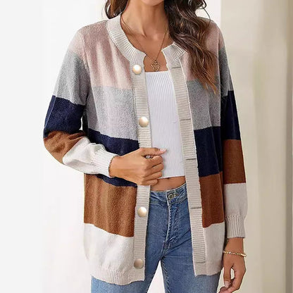 Hazel Geometric-Knit Cardigan