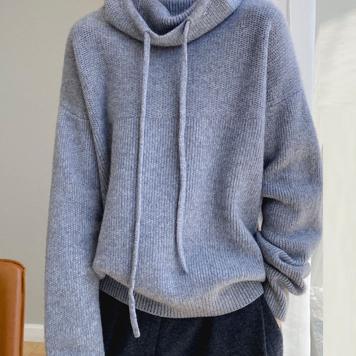Windermere Cowl-Neck Drawstring Knit Jumper