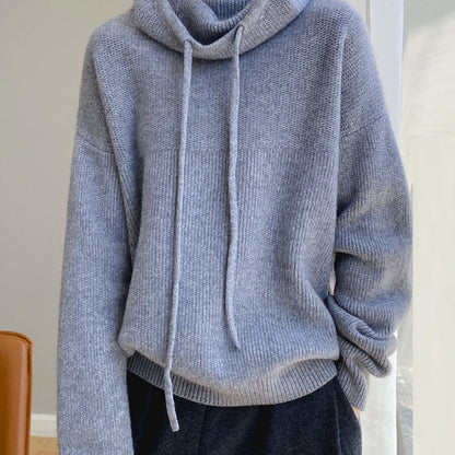 Windermere Cowl-Neck Drawstring Knit Jumper