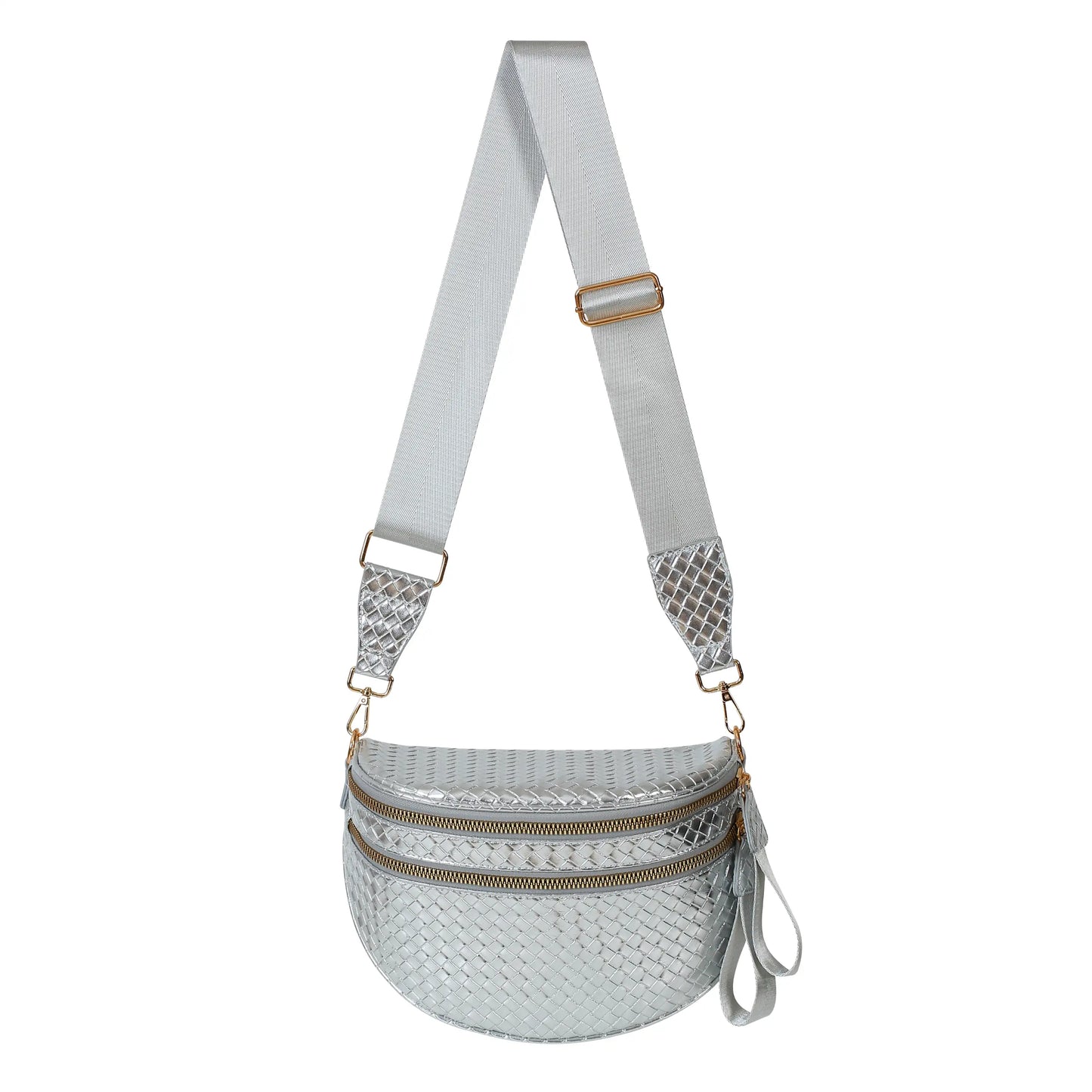Woven Leather Bum Bag