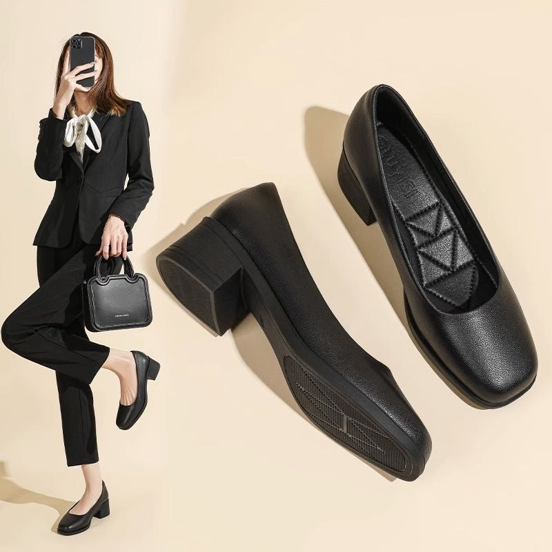 Marlow Leather Low-Heel Loafers