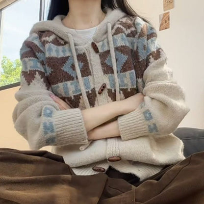 Keswick Fair Isle Hooded Cardigan
