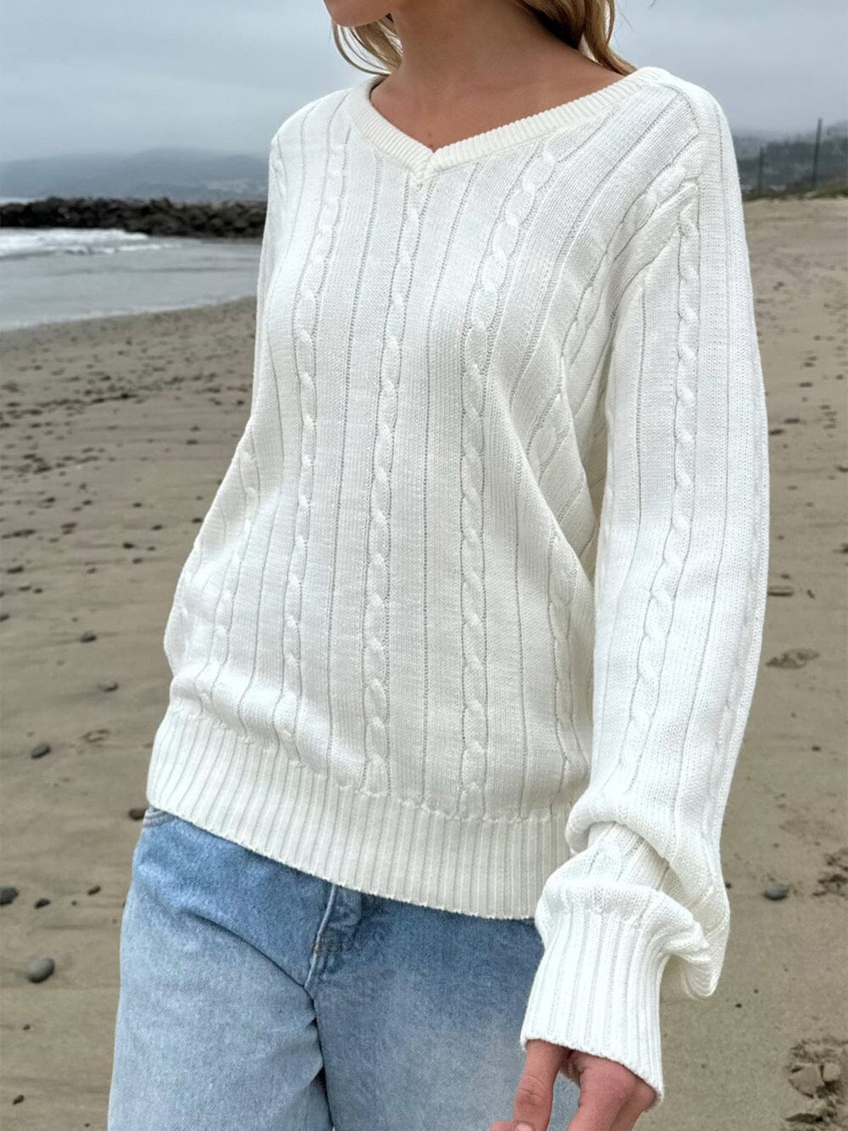 Richmond Relaxed V-Neck Knit Jumper