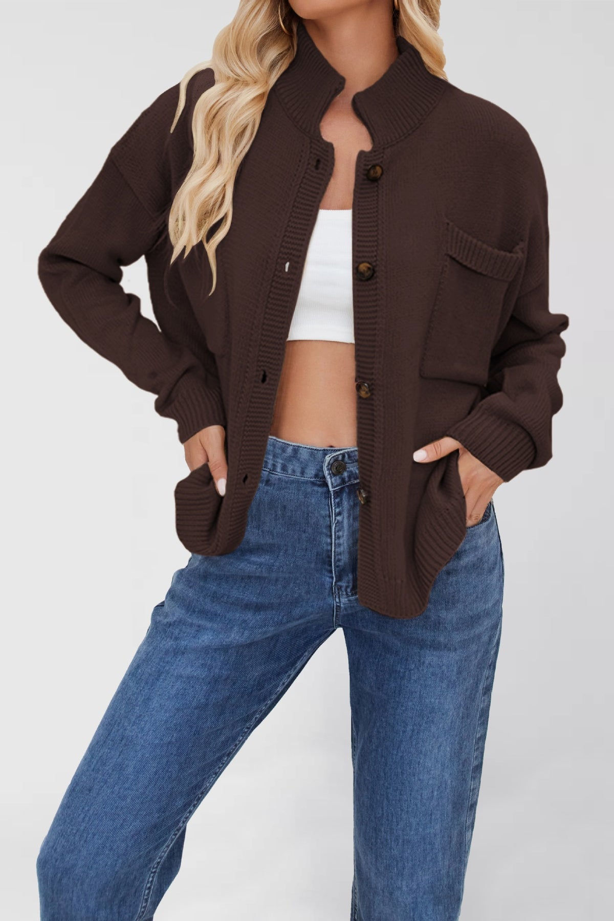 Women's knitted cardigan