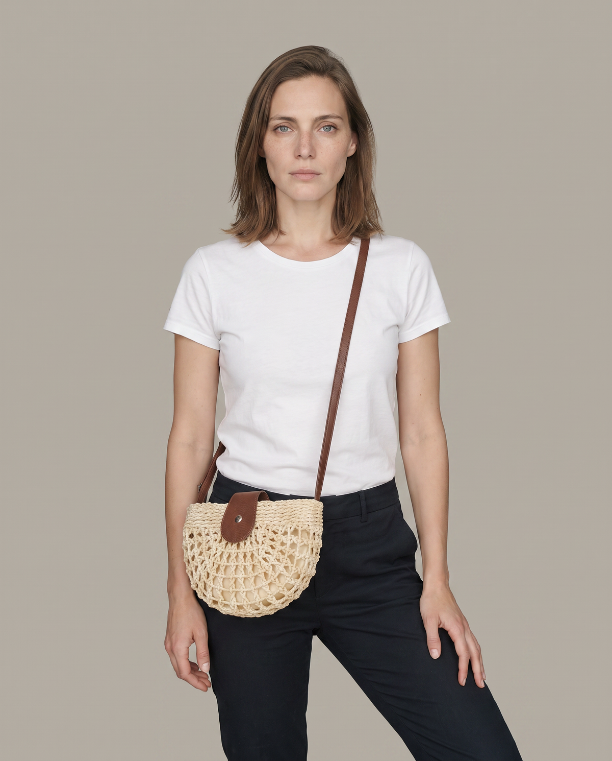 Woven Crossbody Bag – Boho, Handwoven, Adjustable, Lightweight