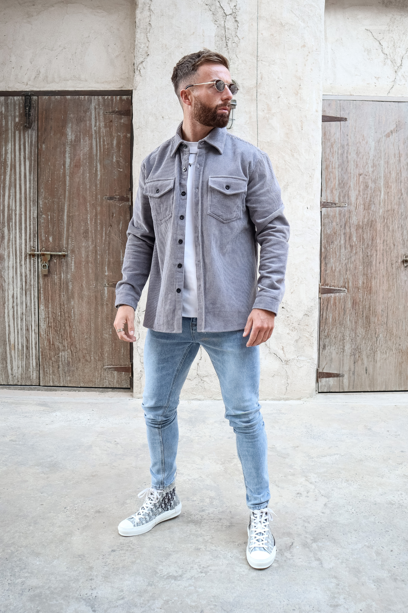 Cord Overshirt - Grey