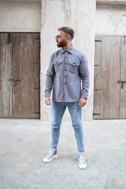 Cord Overshirt - Grey