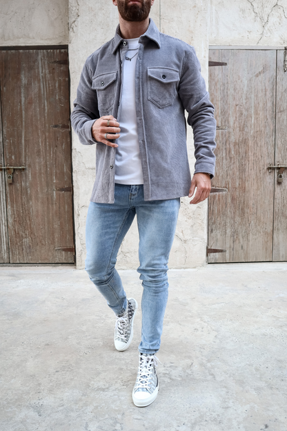 Cord Overshirt - Grey