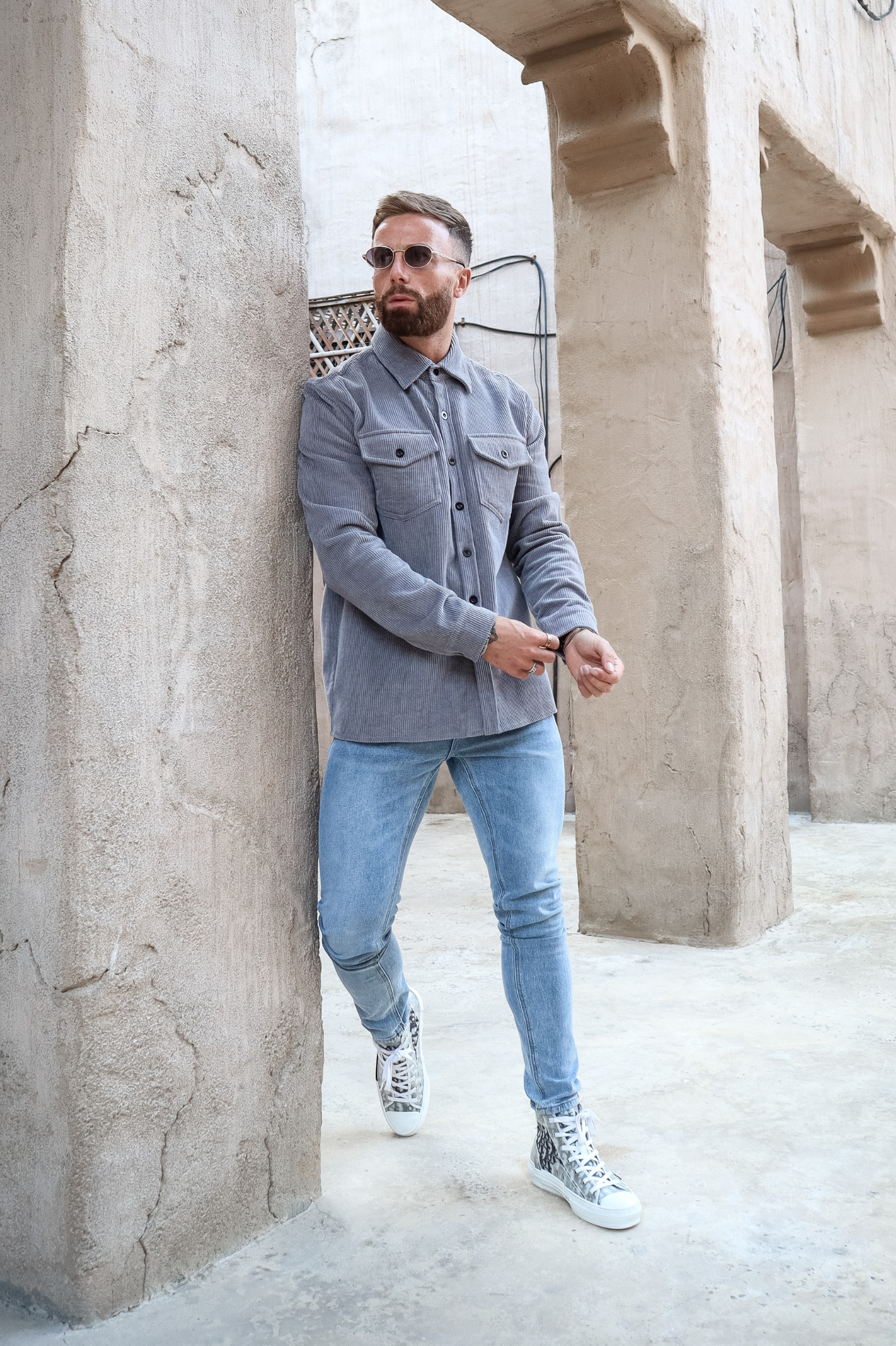 Cord Overshirt - Grey