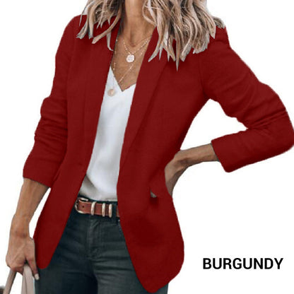 📢📢40% OFF !! ⏰ Elegant Soft Solid Color Lapel Buttons Jacket – Classic Collar, One-Button, Versatile ✨