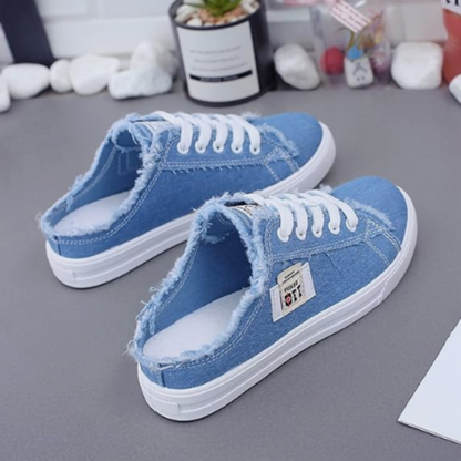Baskets mules in jean for women