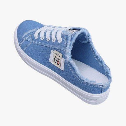 Baskets mules in jean for women
