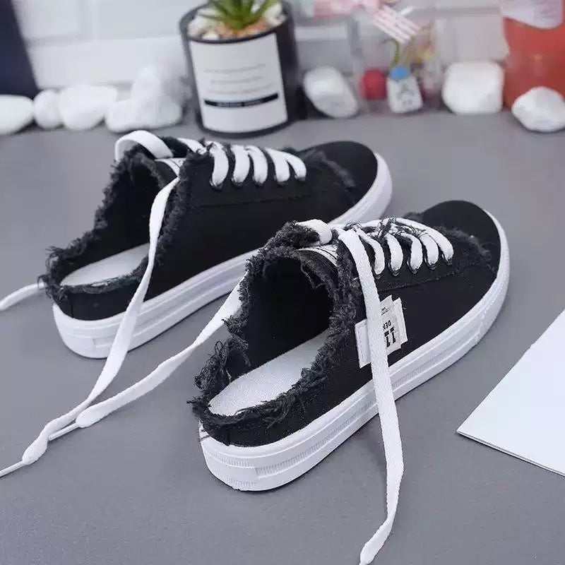 Baskets mules in jean for women