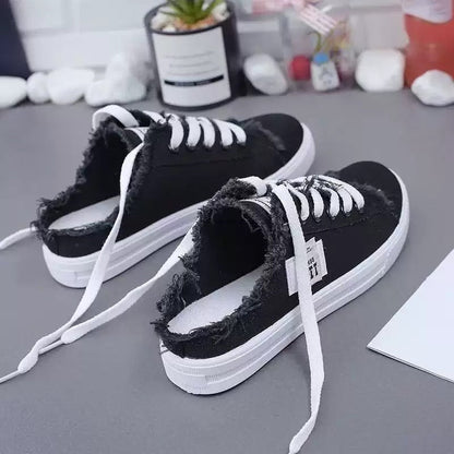 Baskets mules in jean for women