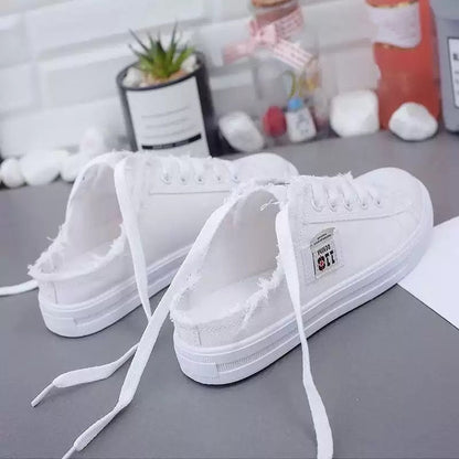 Baskets mules in jean for women