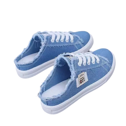 Baskets mules in jean for women