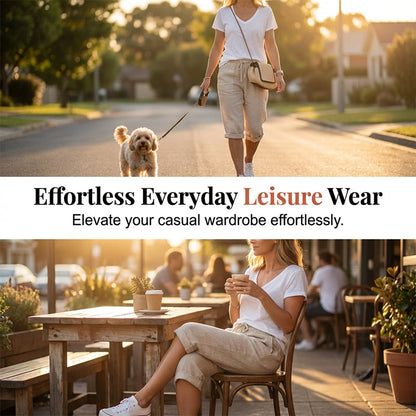 Women's Cotton Linen Capris