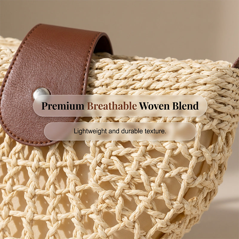Woven Crossbody Bag – Boho, Handwoven, Adjustable, Lightweight