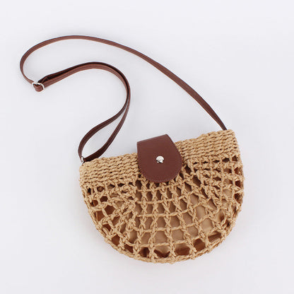 Woven Crossbody Bag – Boho, Handwoven, Adjustable, Lightweight